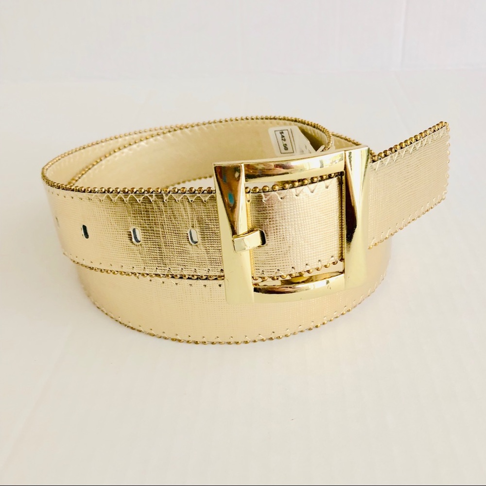 I.N.C Gold Belt Size L